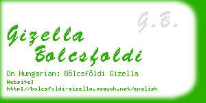 gizella bolcsfoldi business card